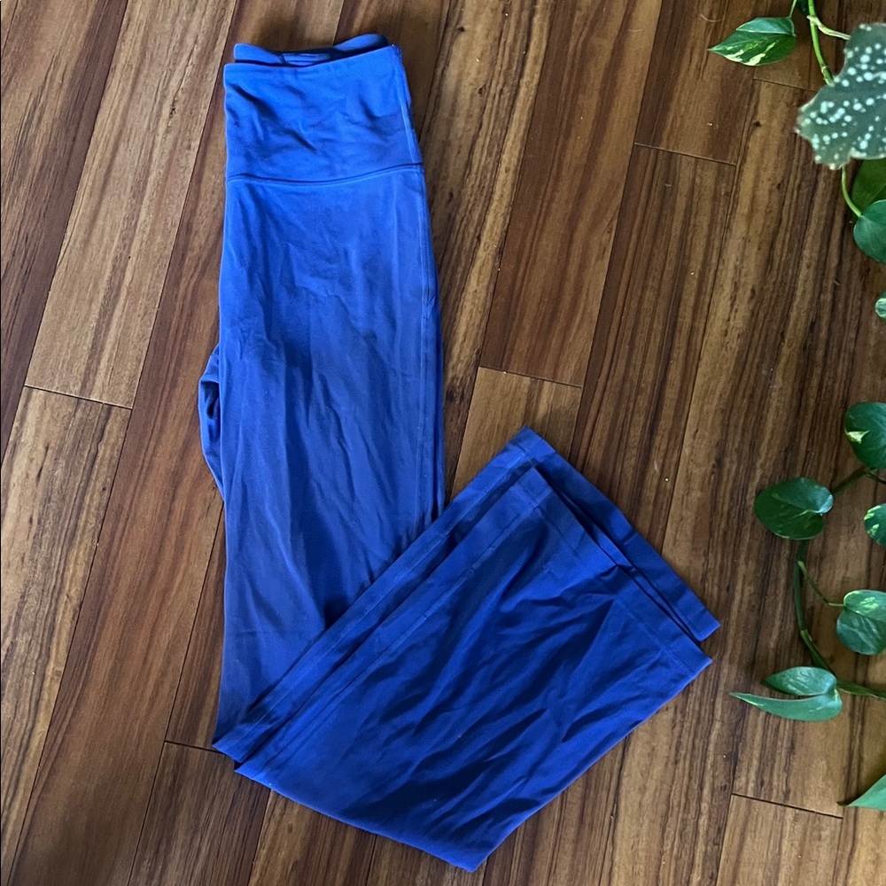 Lululemon Blue High-Waisted Flare Yoga Pants